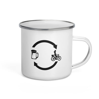 Beer Loading Arrows And Cycling 2 - Emaille Tasse fahrrad Default Title