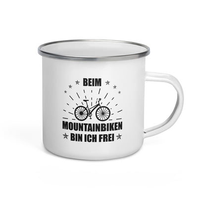 Beim Mountainbiken Bin Ich Frei - Emaille Tasse fahrrad Default Title