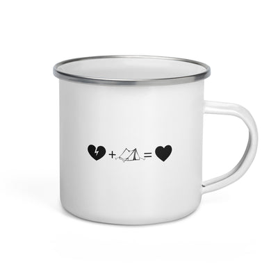 Broken Heart Heart And Camping 1 - Emaille Tasse camping Default Title