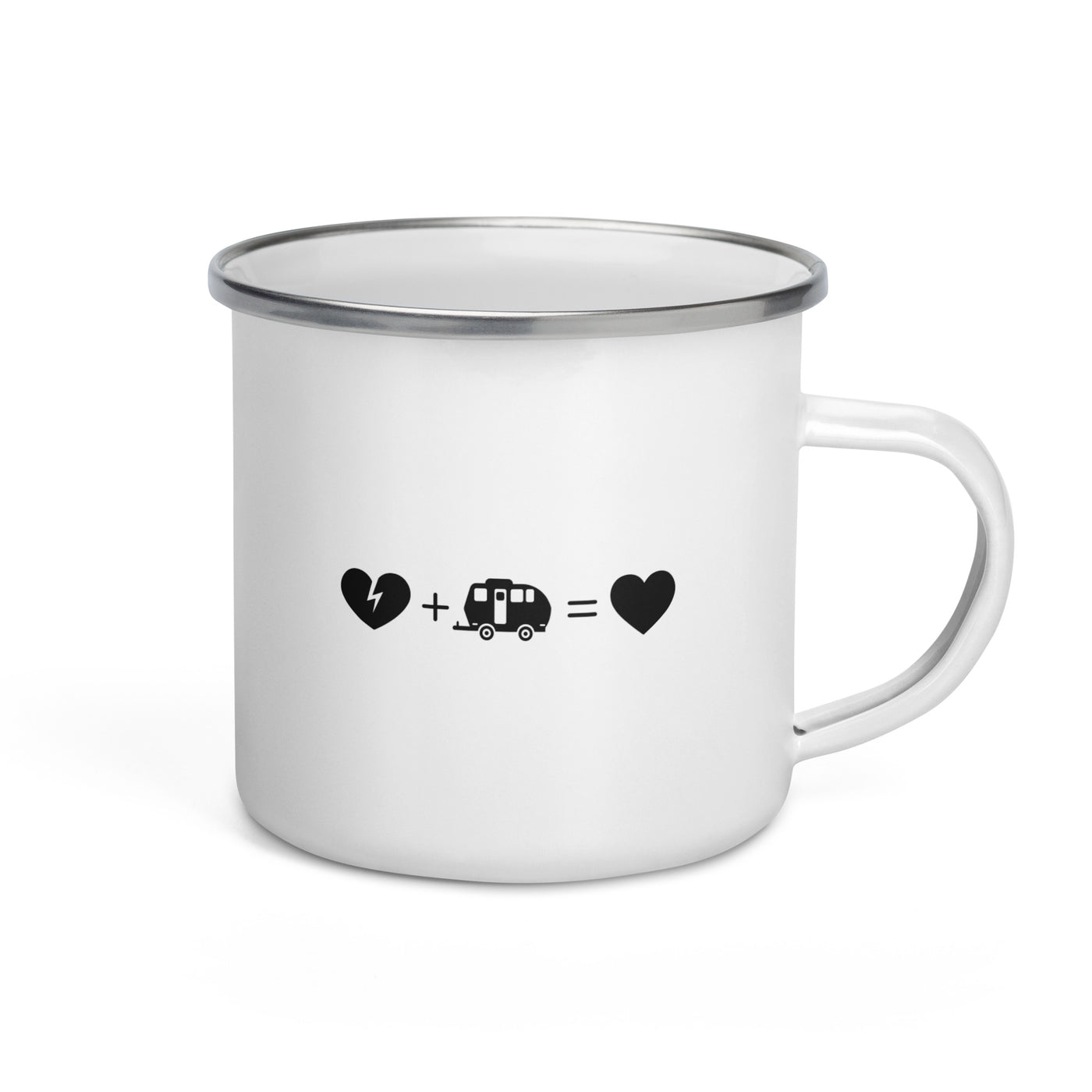 Broken Heart Heart And Camping 2 - Emaille Tasse camping Default Title