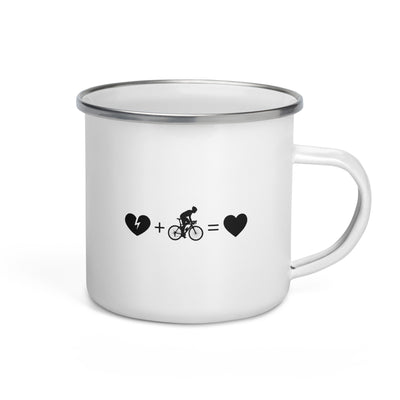 Broken Heart Heart And Cycling 1 - Emaille Tasse fahrrad Default Title