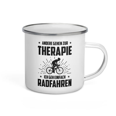 Andere Gehen Zur Therapie Ich Gen Einfach Radfahren - Emaille Tasse fahrrad Default Title