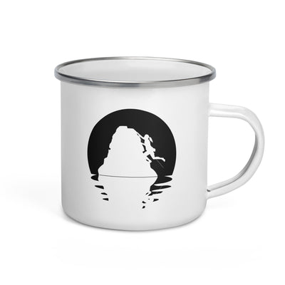 Circle And Reflection - Female Climbing - Emaille Tasse klettern Default Title
