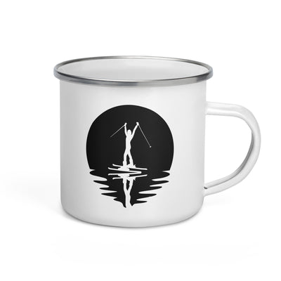 Circle And Reflection - Female Skiing - Emaille Tasse ski Default Title