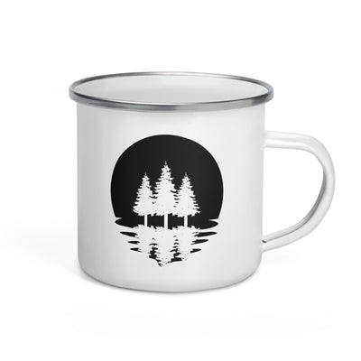 Circle And Reflection - Trees - Emaille Tasse camping Default Title