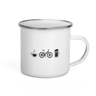 Coffee Beer And Bicycle - Emaille Tasse fahrrad Default Title