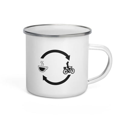 Coffee Loading Arrows And Cycling 2 - Emaille Tasse fahrrad Default Title