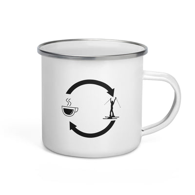 Coffee Loading Arrows And Skiing 1 - Emaille Tasse ski Default Title