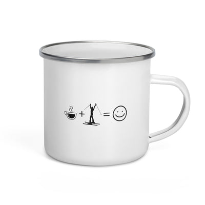 Coffee Smile Face And Skiing 1 - Emaille Tasse ski Default Title