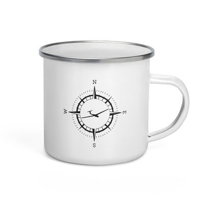 Compass And Sailplane - Emaille Tasse berge Default Title