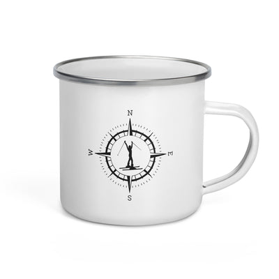 Compass And Skiing - Emaille Tasse ski Default Title