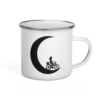 Crescent Moon - Female Cycling - Emaille Tasse fahrrad Default Title
