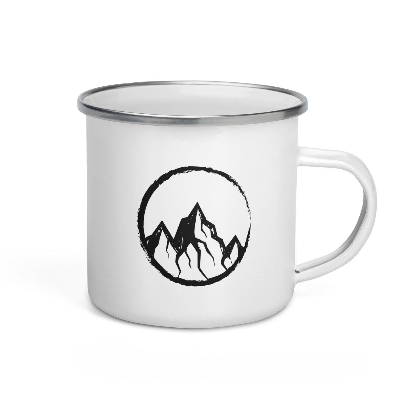 Cricle And Mountain - Emaille Tasse berge Default Title