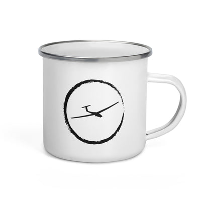 Cricle And Sailplane - Emaille Tasse berge Default Title