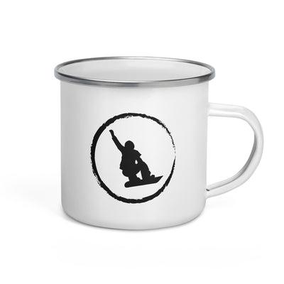 Cricle And Snowboarding - Emaille Tasse snowboarden Default Title