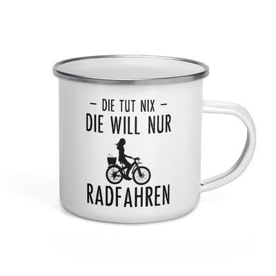 Die Tut Nix Die Will Nur Radfahren - Emaille Tasse fahrrad Default Title