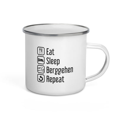 Eat Sleep Berggehen Repeat - Emaille Tasse berge Default Title