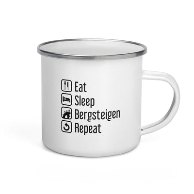 Eat Sleep Bergsteigen Repeat - Emaille Tasse klettern Default Title