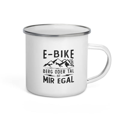 E-Bike - Berg Oder Tal Ist Mir Egal - Emaille Tasse e-bike Default Title
