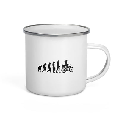 Evolution And Cycling - Emaille Tasse fahrrad Default Title