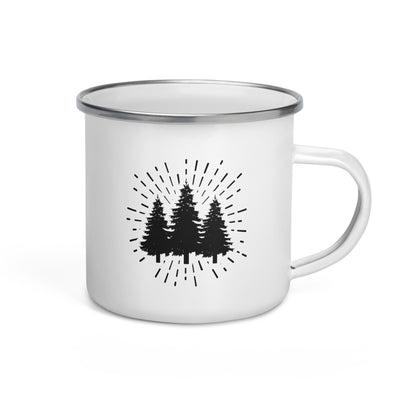 Firework And Tree - Emaille Tasse camping Default Title