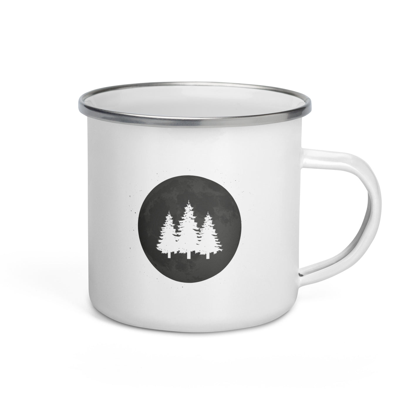 Full Moon - Trees - Emaille Tasse camping Default Title