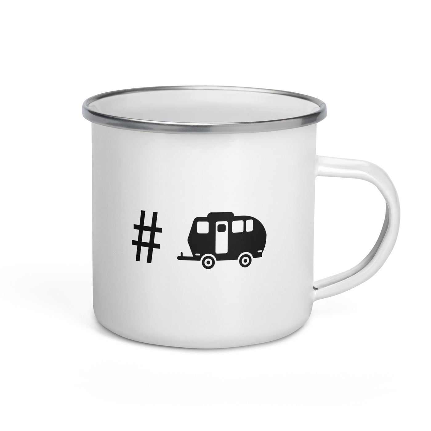Hashtag - Camping Caravan - Emaille Tasse camping Default Title