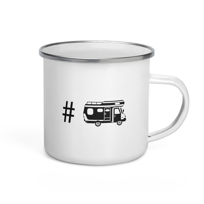 Hashtag - Camping Van - Emaille Tasse camping Default Title