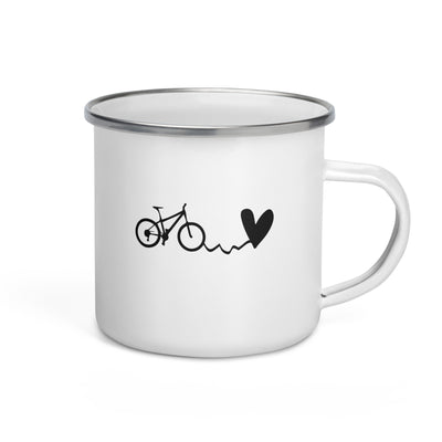 Heart - Cycling (9) - Emaille Tasse fahrrad Default Title