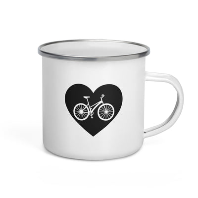 Heart 1 And Bicycle - Emaille Tasse fahrrad Default Title