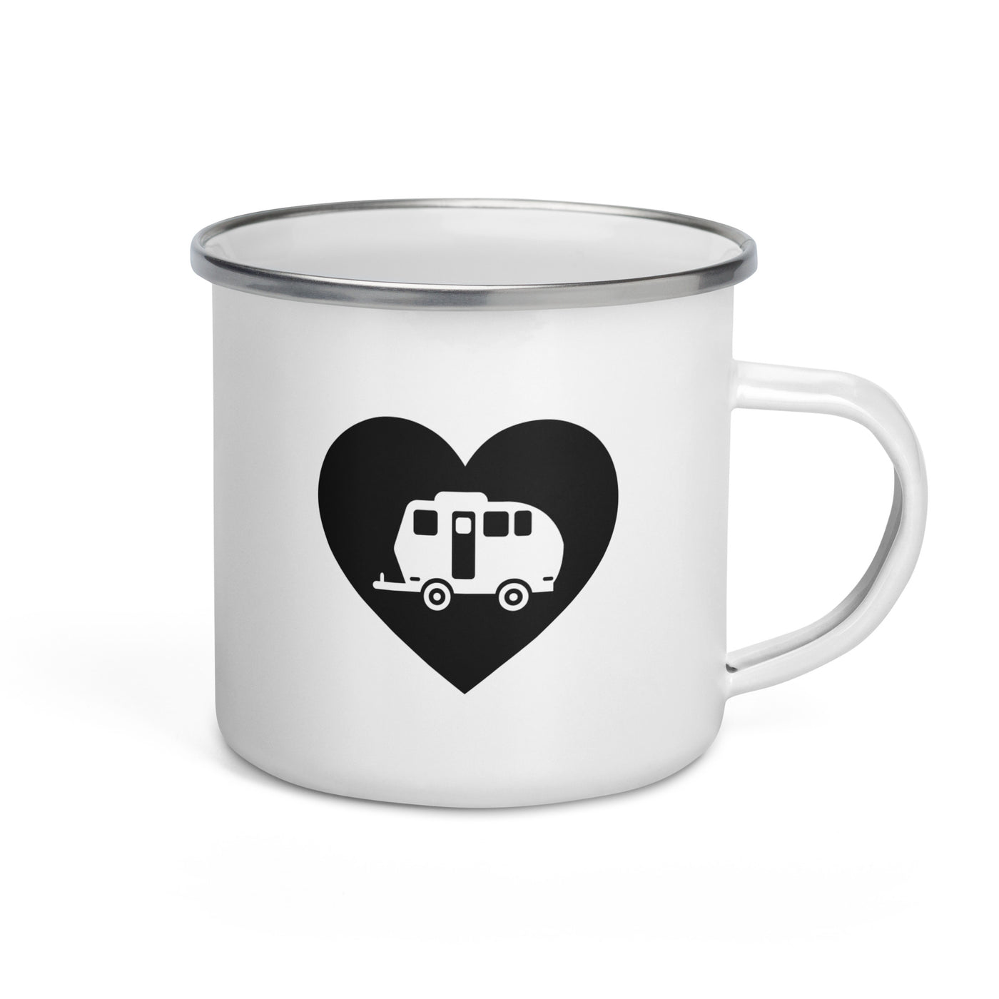 Heart 1 And Camping - Emaille Tasse camping Default Title