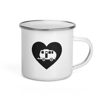 Heart 1 And Camping - Emaille Tasse camping Default Title