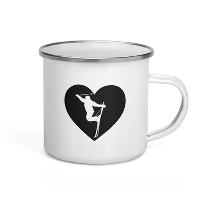 Heart 1 And Skiing - Emaille Tasse ski Default Title