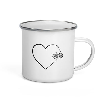 Heart 2 And Bicycle - Emaille Tasse fahrrad Default Title