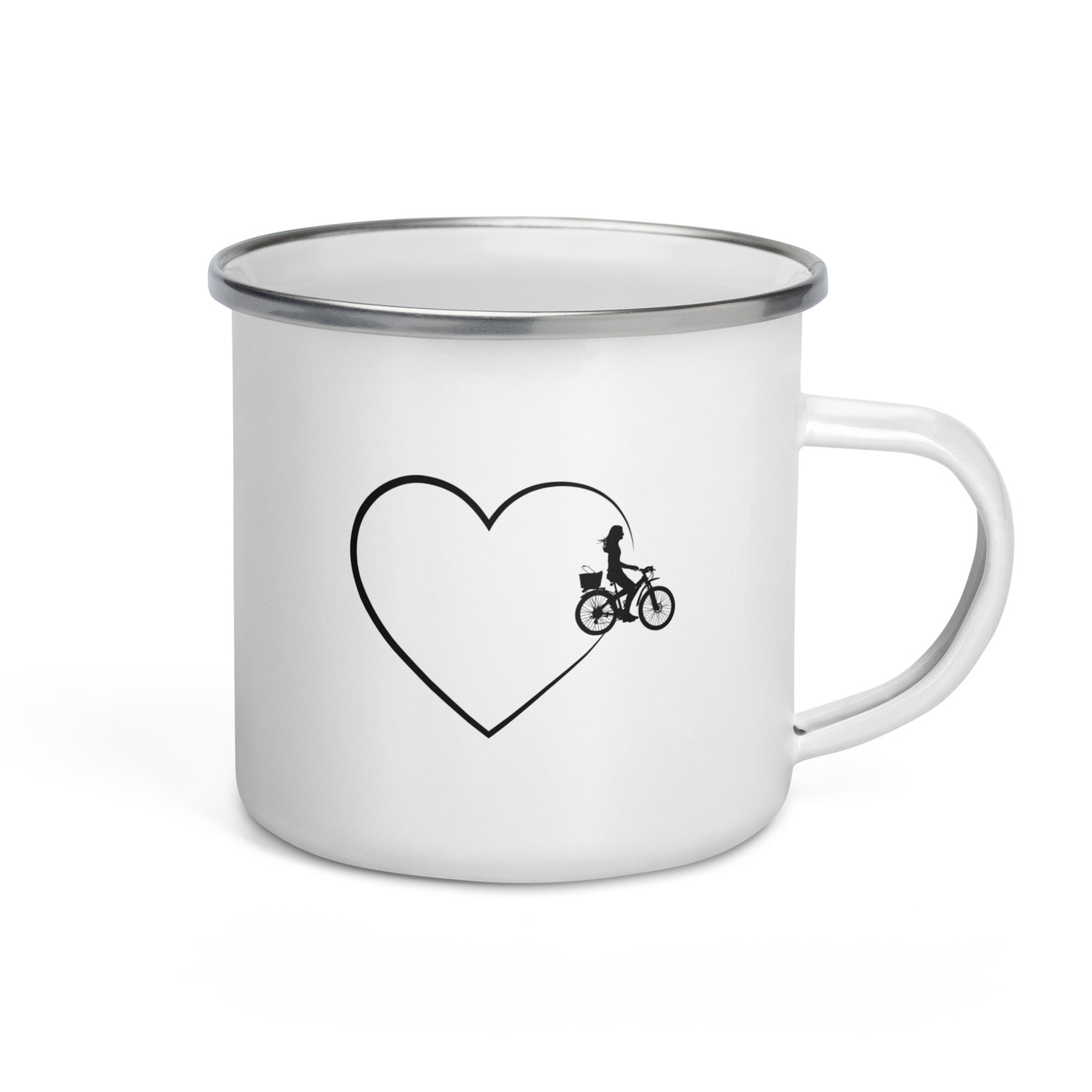 Heart 2 And Cycling - Emaille Tasse fahrrad Default Title