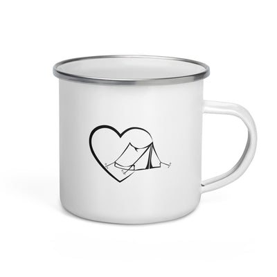 Heart 3 And Camping - Emaille Tasse camping Default Title