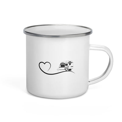 Heart And Camping - Emaille Tasse camping Default Title