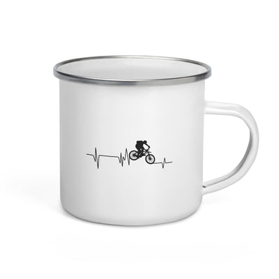Heartbeat - Cycling (17) - Emaille Tasse fahrrad Default Title