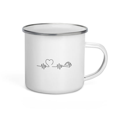 Heartbeat - Heart - Tent - Emaille Tasse camping Default Title