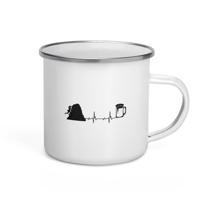 Heartbeat Beer And Climbing - Emaille Tasse klettern Default Title
