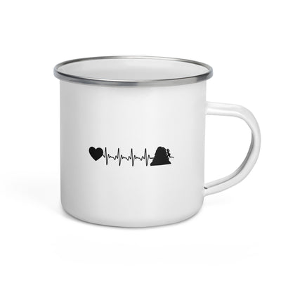 Heartbeat Heart And Climbing - Emaille Tasse klettern Default Title
