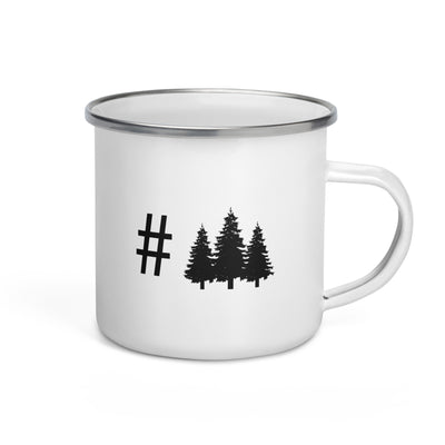 Hashtag - Trees - Emaille Tasse camping Default Title
