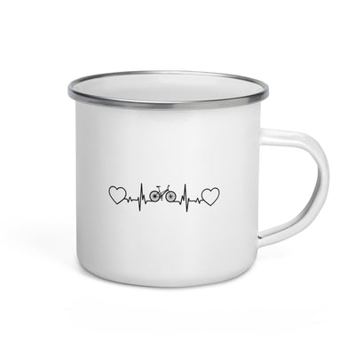Heart - Heartbeat - Cycling - Emaille Tasse fahrrad Default Title