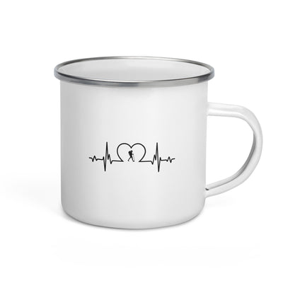 Heartbeat Heart And Hiking 1 - Emaille Tasse wandern Default Title