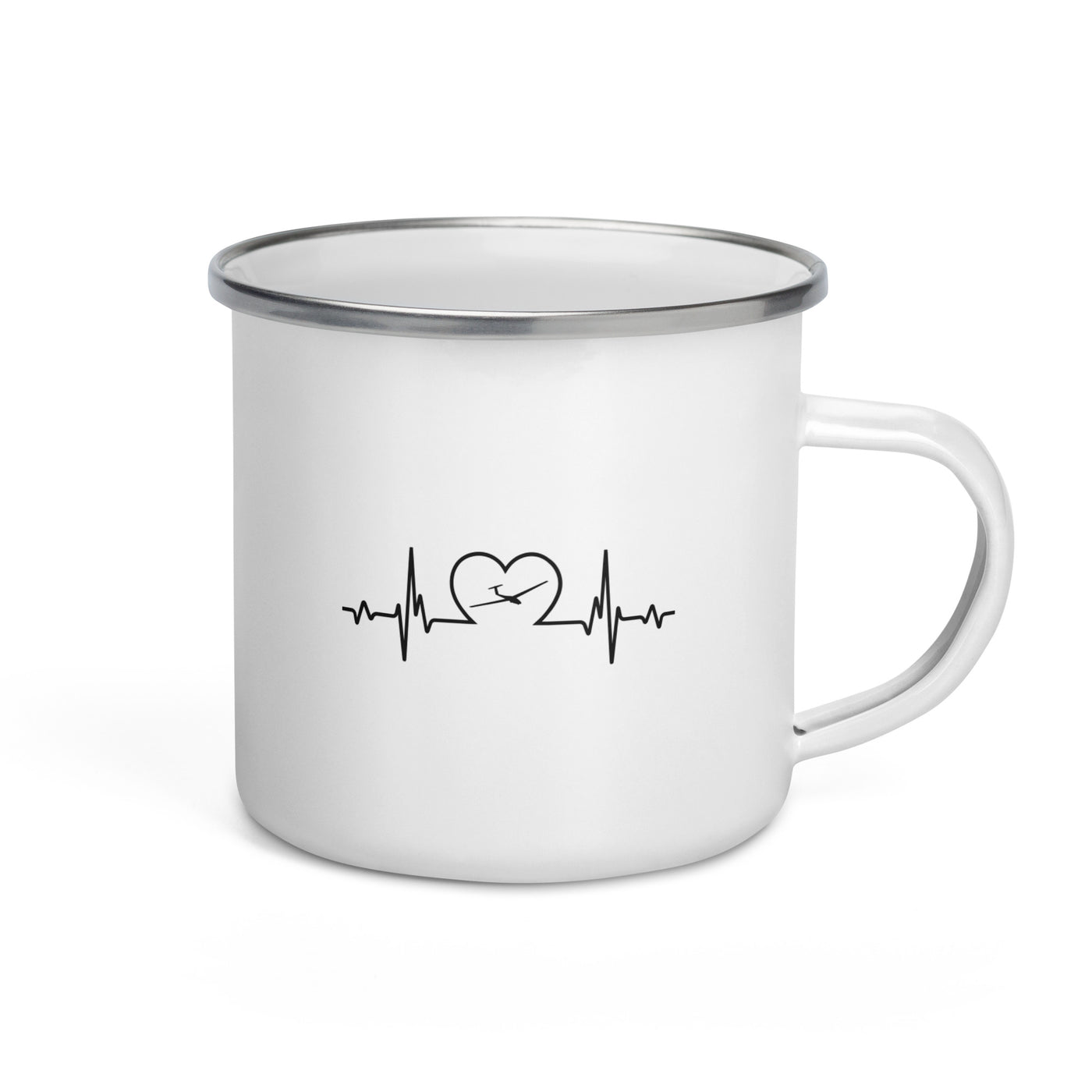 Heartbeat Heart And Sailplane - Emaille Tasse berge Default Title