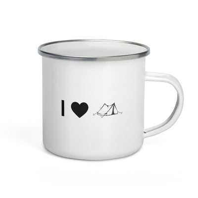 I Heart And Camping Tent - Emaille Tasse camping Default Title
