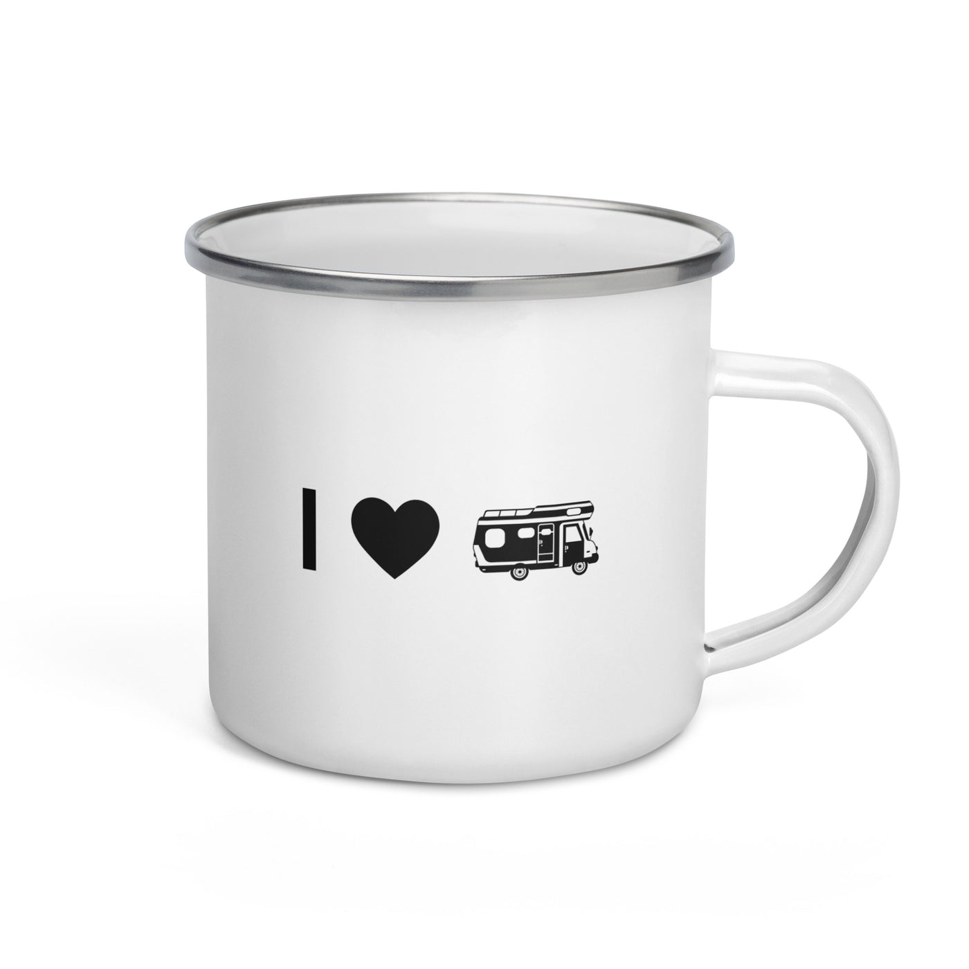 I Heart And Camping Van - Emaille Tasse camping Default Title