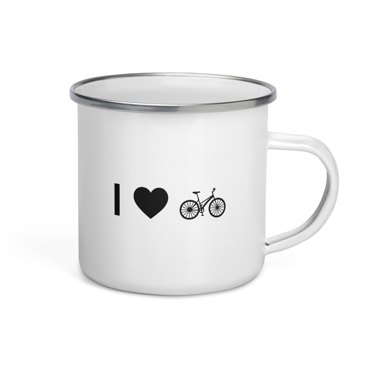I Heart And Cycling - Emaille Tasse fahrrad Default Title