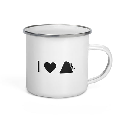 I Heart And Female Climbing - Emaille Tasse klettern Default Title