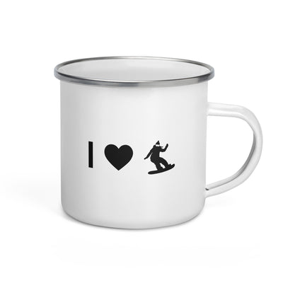 I Heart And Female Snowboarding - Emaille Tasse snowboarden Default Title